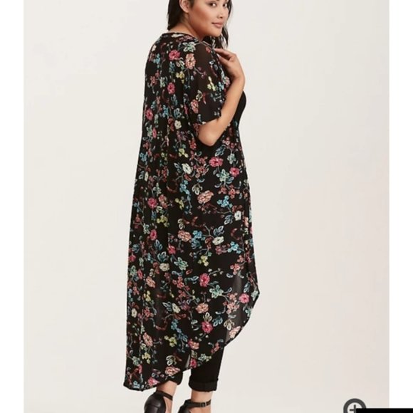 chiffon maxi kimono